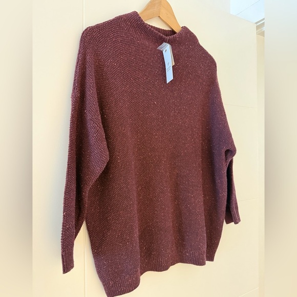 BNWT Denver Hayes 3/4 Sleeve Burgundy Sweater, size large. - Picture 3 of 9